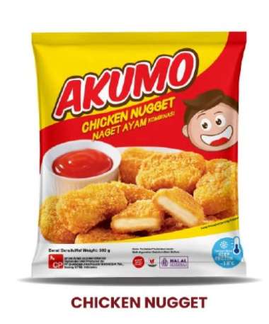AKUMO CHICKEN NUGGET 500GR NAGET AYAM HALAL