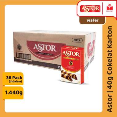 1 Karton Wafer Astor Coklat 40 Gram