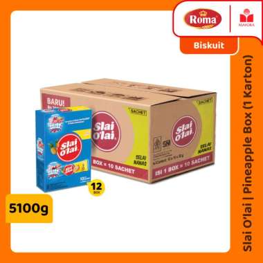 1 Karton Biskuit Roma Slai O'lai Pineapple Box
