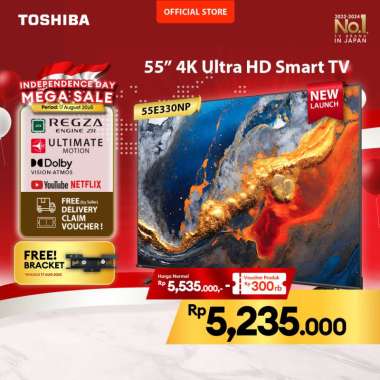 [4K Smart TV] [KHUSUS ONLINE] Toshiba TV 55" 4K UHD Smart TV - Dolby Atmos Netflix Disney+ Youtube A