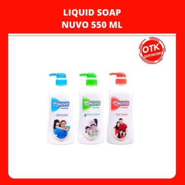 NUVO LIQUID BODY WASH SABUN CAIR 550ML BOTOL merah