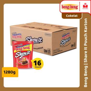 1 Karton Wafer Cokelat Beng Beng Share It Pouch @10 pcs