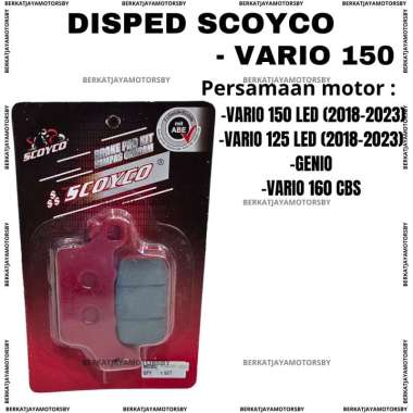 DISCPAD KAMPAS REM DEPAN VARIO 150 NEW VARIO 125 LED GENIO VARIO 160 CBS SCOYCO DISPAD DISPED Scoyco