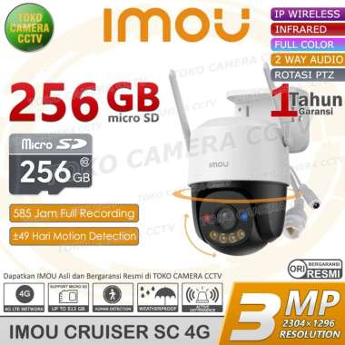 CAMERA CCTV 4G OUTDOOR PTZ IMOU CRUISER SC 3MP KAMERA CCTV PINTAR BERSUARA BERWARNA MEMORI 256GB