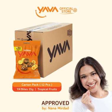 YAVA Carton Pack YA'Bites Tropical Fruits ( 12 x 35g )