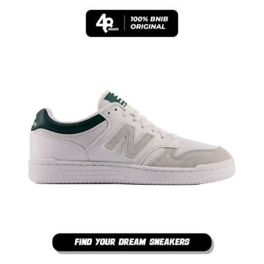Sepatu Pria New Balance BB480 Lv1 White/Green (BB480LKD) Original