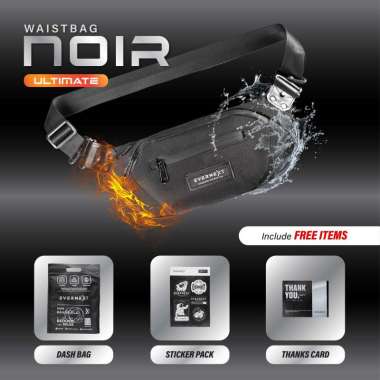 (EXCLUSIVE PRODUCT) - WAIST BAG PRIA ANTI BARA TAS SELEMPANG PRIA WATERPROOF SLING BAG NOIR PRIA ANT
