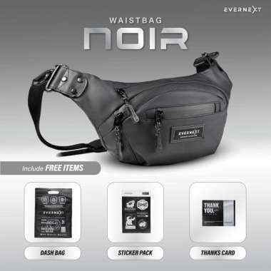 (EXCLUSIVE PRODUCT) - WAIST BAG PRIA ANTI BARA TAS SELEMPANG PRIA WATERPROOF SLING BAG NOIR PRIA ANT