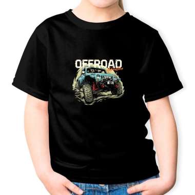Kaos Distro Anank 1-14 tahun / Kaos Anak Laki Laki Distro Murah / Baju Anak Laki Laki L Hitam Ofroad