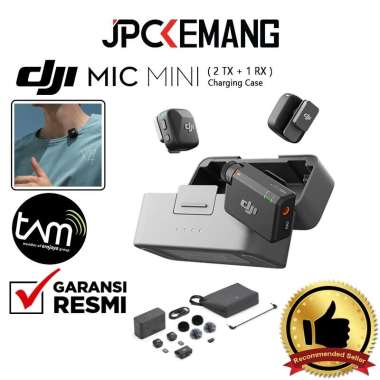 JPC KEMANG DJI Mic Mini Wireless Microphone System for Camera & Smartphone GARANSI RESMI Dual 2 Tran