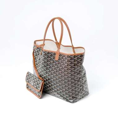 Tas GOYARD ST LOUIS BLACK TAN TOTE BAG 100% ORIGINAL 46X27X14CM