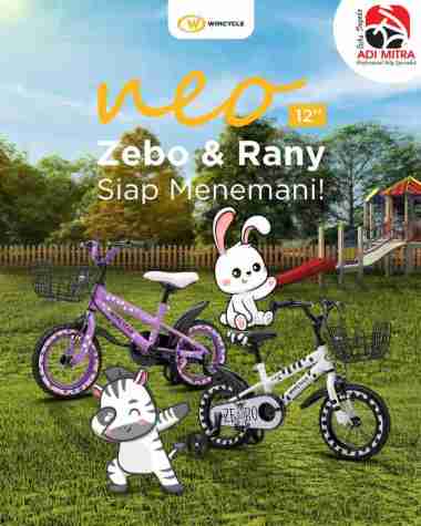 Wimcycle Neo Sepeda Anak [12 Inch] Zebo White