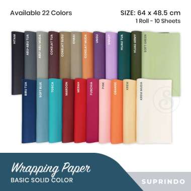 (10lbr) KERTAS KADO POLOS SUPRINDO Hitam