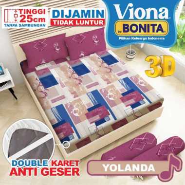 Sprei Viona By Bonita Ukuran King 180x200 B4 - Bantal 4 Yolanda