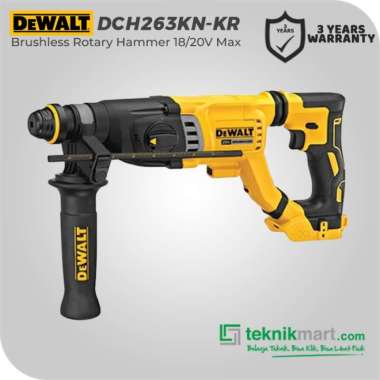 Dewalt Brushless Rotary Hammer / Bor Beton Baterai 18/20V Max DCH263KN-KR (Unit Only)
