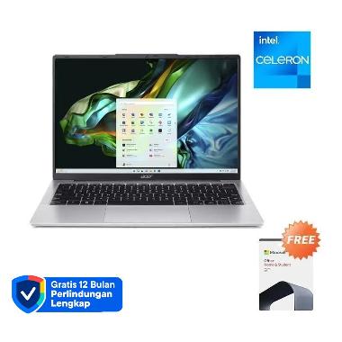ACER Aspire Lite AL14-31P-C6DD Laptop - Silver [N100/8GB/512GB/Win11/OHS 21/14" IPS WUXGA/NX.J9FSN.0