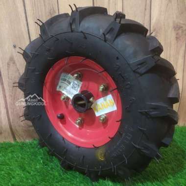 Set Roda Karet Ring 6 Inch Traktor Quick Cultivator Cakar Baja Mini (Ban Luar, Ban Dalam, Velg) Kana