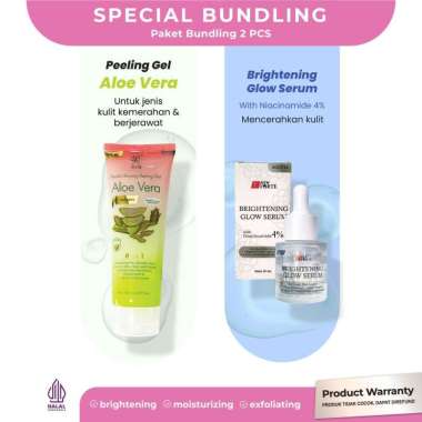 SYB PAKET DOUBLE PEELING SYB (PEELING ALOE + FACE SERUM BRIGHT GLOW)