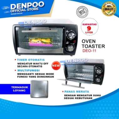 Denpoo DEO 11 Toaster Pemanggang Oven - Grey [9 Liter] grey