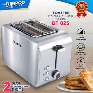 Denpoo DT 125 D Oven Toaster Pemanggang Roti Elektrik silver