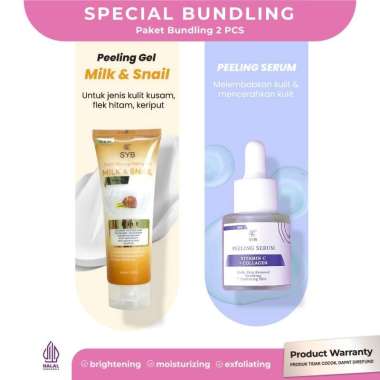 SYB PAKET DOUBLE PEELING SYB (PEELING SNAIL + PEELING SERUM)