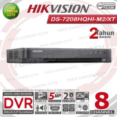 DVR HIKVISION 8CH 8 CHANNEL RECORDER CCTV 5MP 3K ACUSENSE 2HDD