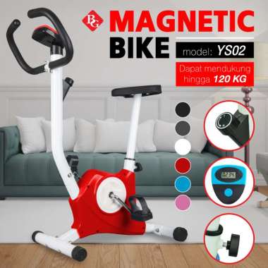 BG SPORT SEPEDA STATIS EXERCISE BIKE SEPEDA FITNES MODEL YS-02 - RED