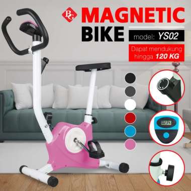 BG SPORT SEPEDA STATIS EXERCISE BIKE SEPEDA FITNES MODEL YS-02 - pink