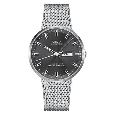 Jam Tangan Pria MIDO Commander M031.631.11.061.00 Icone Anthracite Dial Mesh Strap -