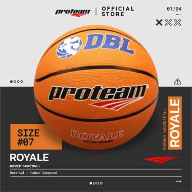 Bola Olahraga Basket Ball DBL Proteam Size 7 Indoor Outdoor Sport Bahan Rubber Karet Type Royale 7 O