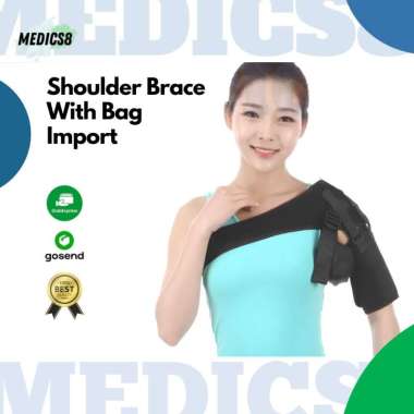 Medics8 - Alat Terapi Penyangga Lengan Bahu Shoulder Brace With Bag Import Kiri