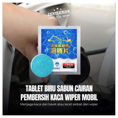 Gentleman Car Tablet Wiper Cairan Pembersih Kaca Mobil - Biru
