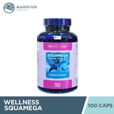 Wellness Squamega Squalene dan Omega 3 6 9 Suplemen [100 Kapsul]