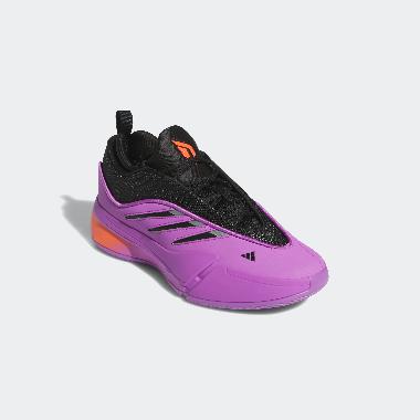 adidas Unisex BASKETBALL Dame 9 Low Trainers Sepatu Basket Pria/Wanita [IE3626] 10 purple burst