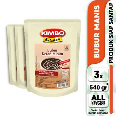 Kimbo Kitchen Ketan Hitam Triple Pack [3 pcs x 180 g]