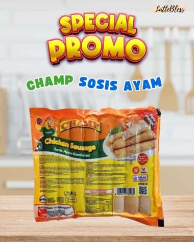 SOSIS AYAM CHAMP 375GR ISI 15 CHICKEN SAUSAGE HALAL
