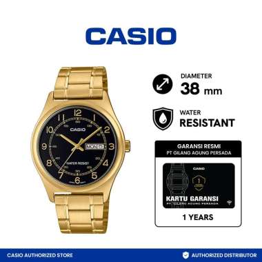 CASIO MTP-V006G-1BUDF - Jam Tangan Pria - Tali Stainless - MTPV006G BLACK