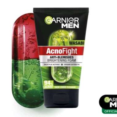 Garnier Men Acno Fight Wasabi [100ml] hitam hijau