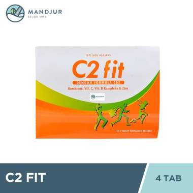 Mandjur C2FIT Vitamin C Suplemen [Strip/ Isi 4 Tablet]