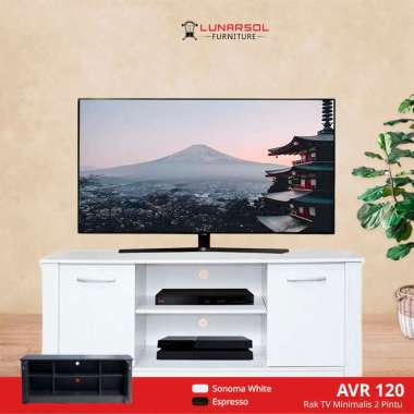 LUNARSOL AVR 120 Rak TV | Meja TV 43 Inch Espresso