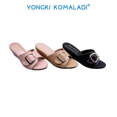YONGKI KOMALADI INGRID SANDAL WEDGES OL-AM6600-24 LADIES 36 HITAM