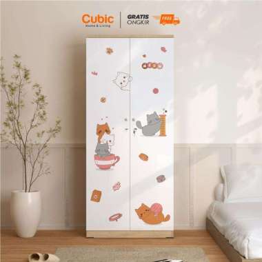 Cubic Lemari Pakaian Minimalis / Wardrobe Baju 2 Pintu / LUNA LP 2P Astronot