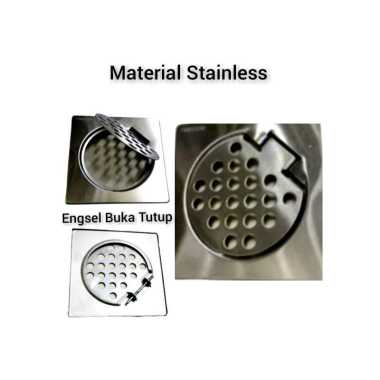 Saringan Got Stainless Floor Drain Engsel Afur Pembuangan Air Lantai Kamar Mandi