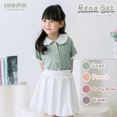 Two Mix - Rena Set - One Set Anak Cewek - Setelan Anak Korean Style 1-6 Tahun 4416 5 Violet