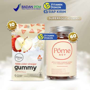 POME ACY APPLE CIDER VINEGAR GUMMY WITH YOGHURT FLAVOUR | Cuka Apel Rasa Yoghurt Gummy Untuk Menjaga
