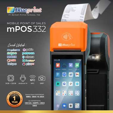 Blueprint MPOS 332 Mobile POS Printer Thermal Kasir Android NFC