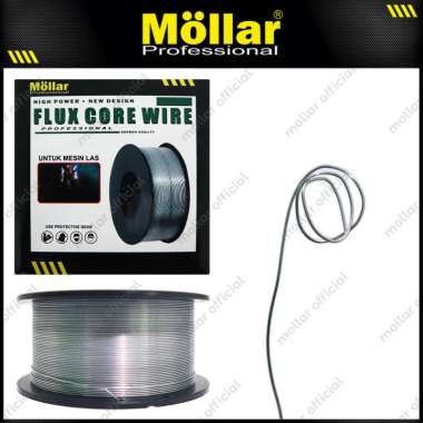 MOLLAR 0.8 mm Flux Cored Wire 1 kg Kawat Las Rol MIG Tanpa Gas Gasless Welding