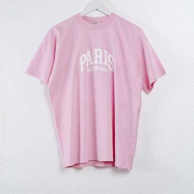 Kaos BALENCIAGA PARIS WHITE PINK TSHIRT 100% ORIGINAL XS