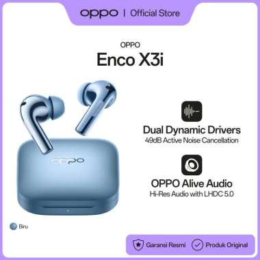 OPPO Enco X3i Earphone TWS - Electric Blue | Meteor Grey