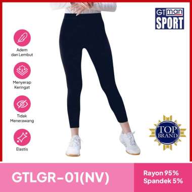 GT Sport GT Ladies Celana Legging Black Wanita GT MAN GTLGR-01 Rayon Isi 1 Pcs - Woman Legging L Nav